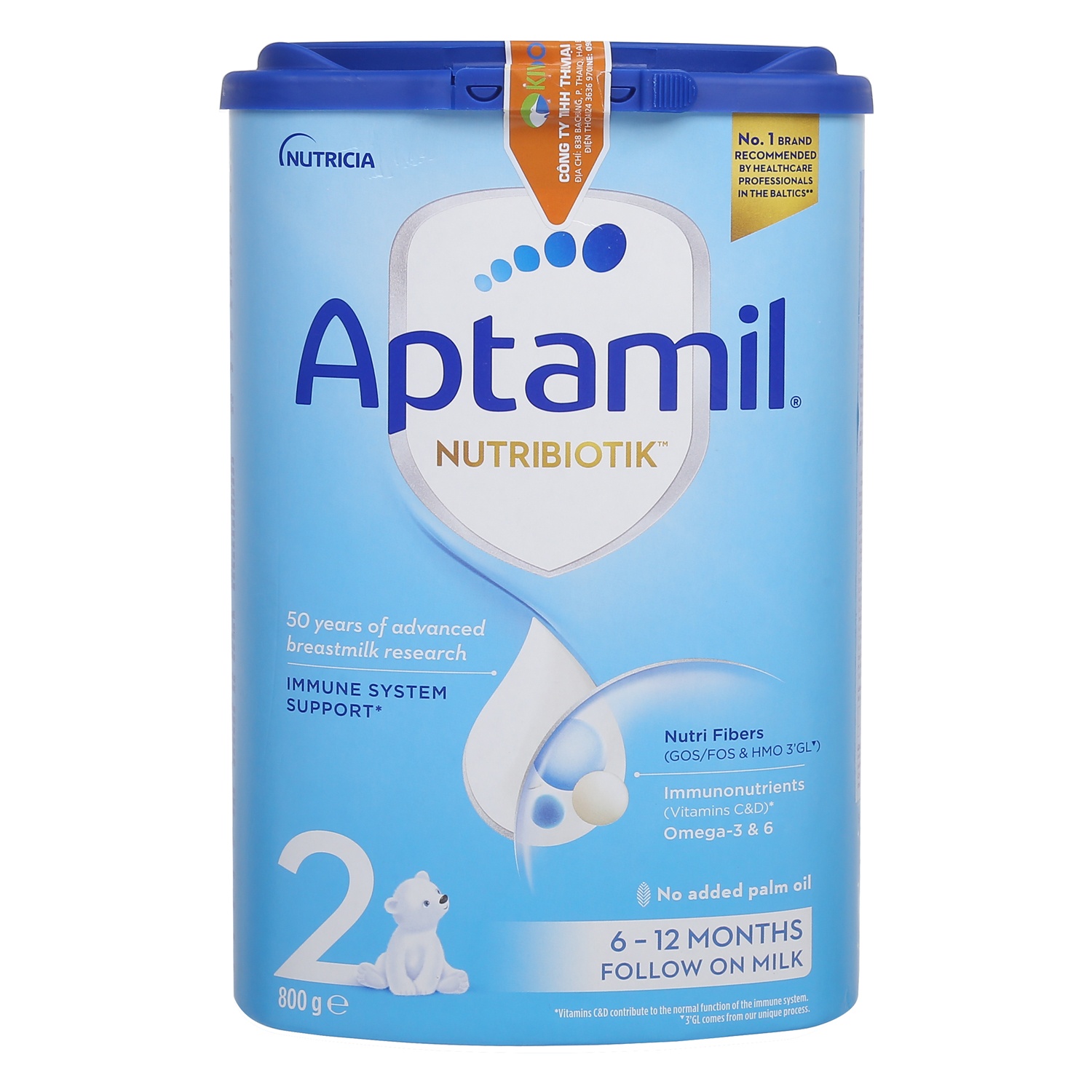 Sữa Aptamil Đức Nutribiotik số 2 800g cho trẻ từ 6 -12 tháng hình 1