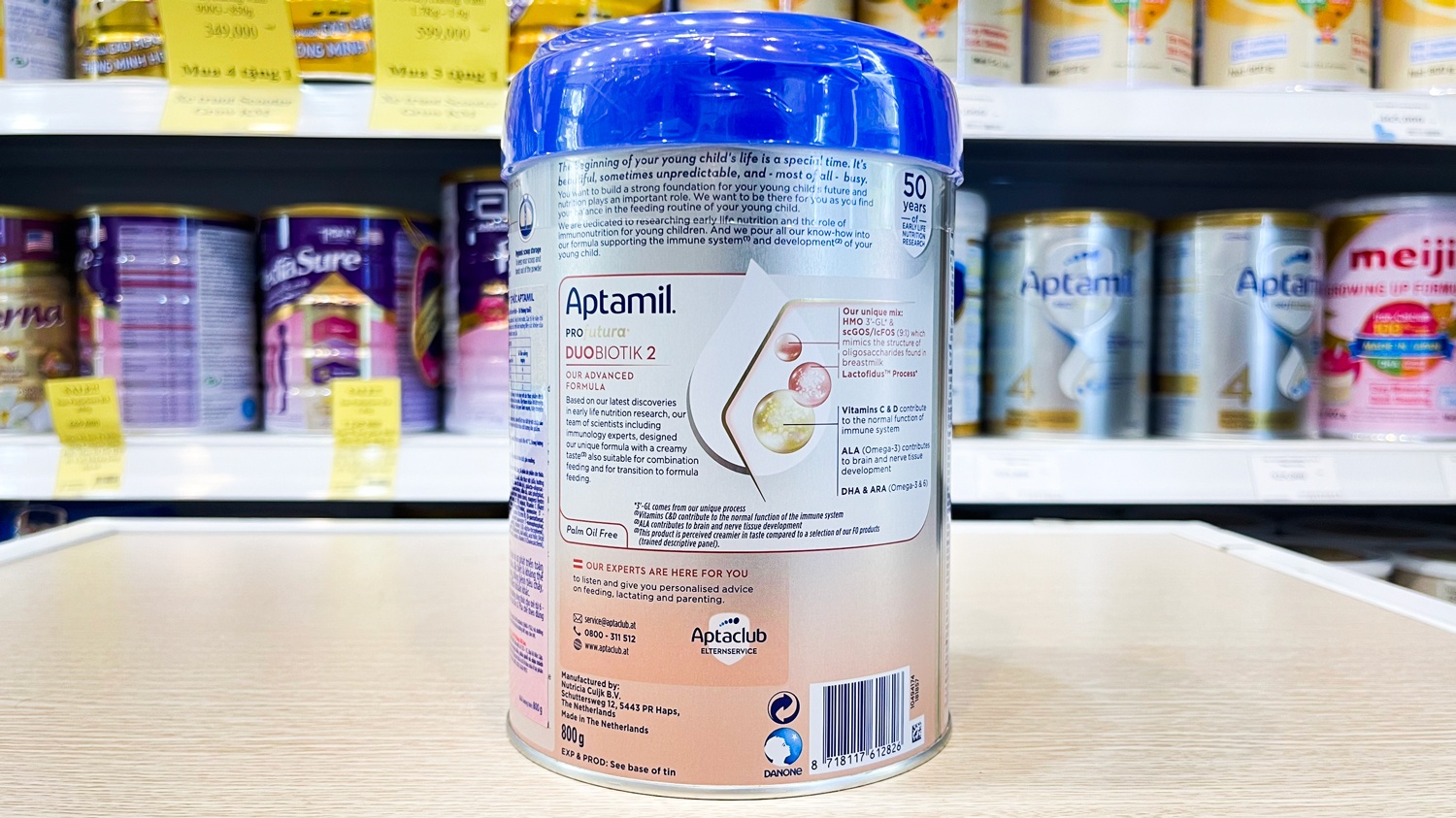 Sữa Aptamil Hà Lan Profutura Duobiotik 2 800g hình 3