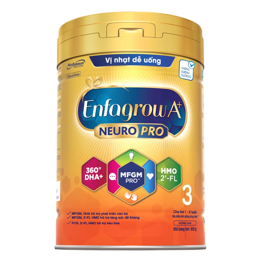 Sữa Enfagrow A+ NeuroPro 3 (830g) cho bé từ 1-3 tuổi hình 1