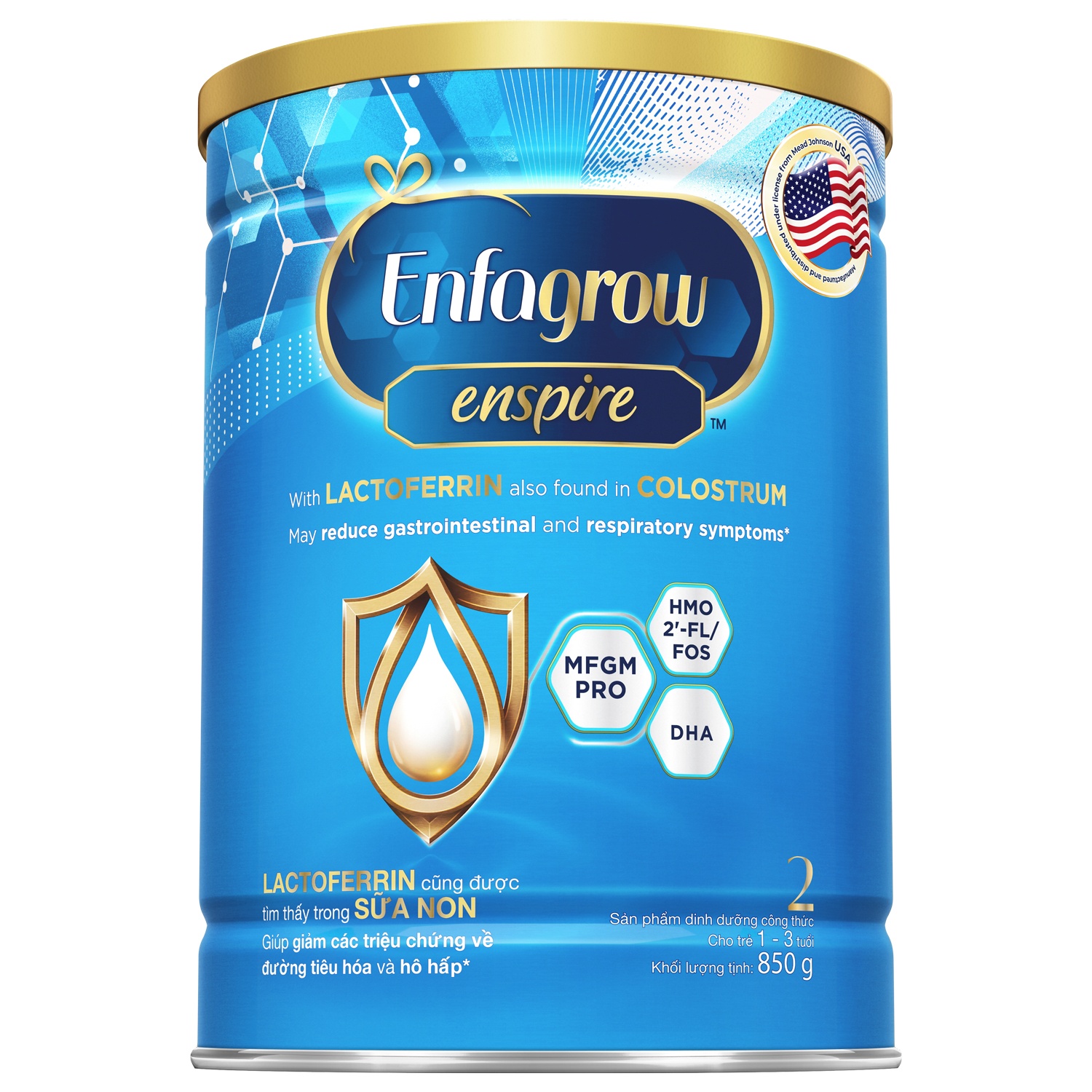 Sữa Enfagrow Enspire số 2 cho bé từ 1-3 tuổi 850g