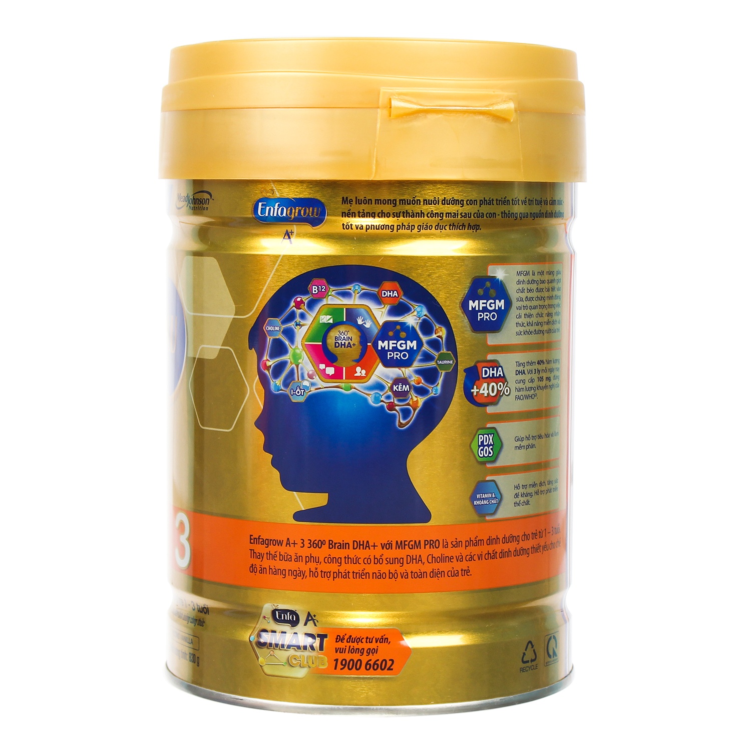 Sữa Enfagrow A+ 3 830g Vị Vani cho bé từ 1-3 tuổi  hình 2