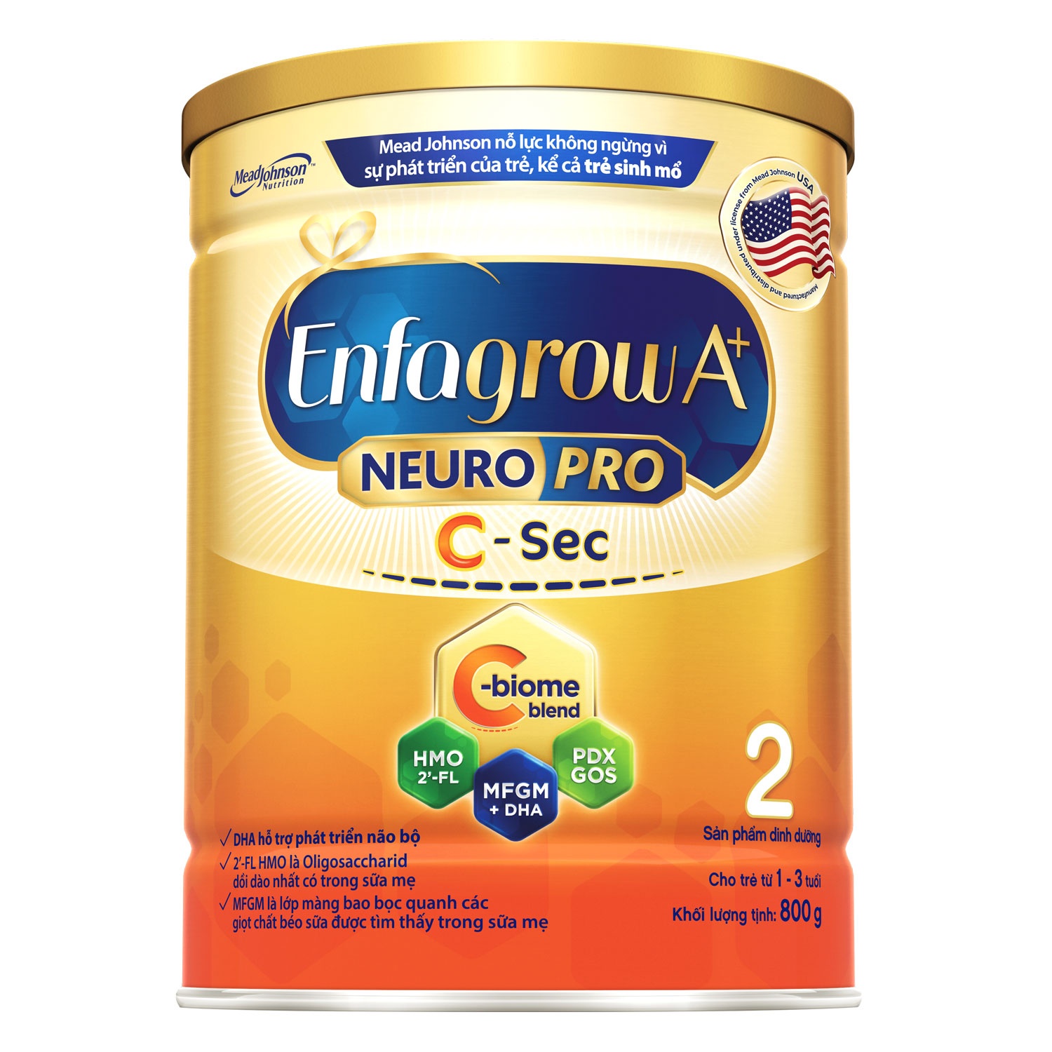 Sữa Enfagrow A+ NeuroPro 2 C-Sec 800g (cho bé 1-3 tuổi) hình 1