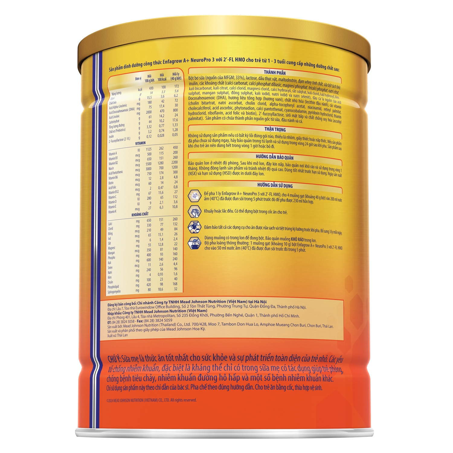 Sữa Enfagrow A+ NeuroPro 3 830g 2Flex cho bé từ 1-3 tuổi  hình 4