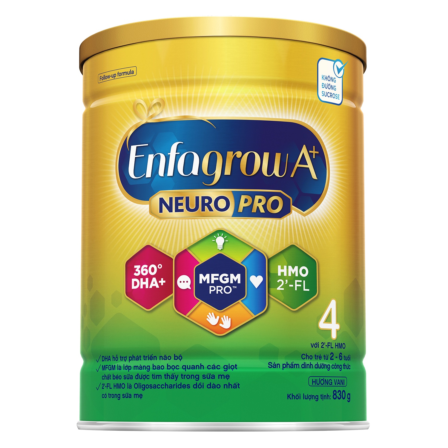 Sữa Enfagrow A+ NeuroPro 4 830g 2Flex cho bé từ 2-6 tuổi - New