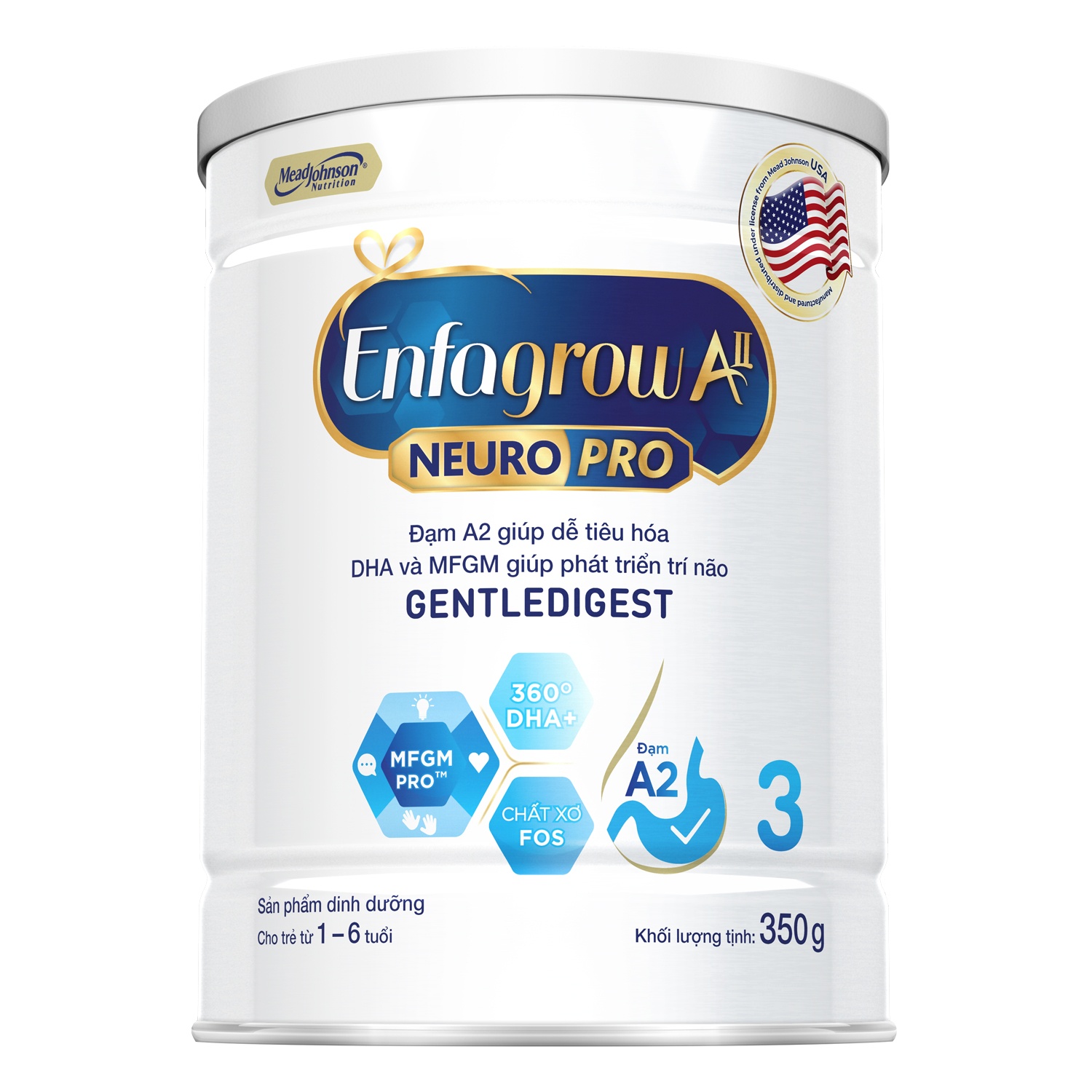 Sữa Enfagrow A2 Neuropro 3 350g dành cho trẻ từ 1-6 tuổi hình 1