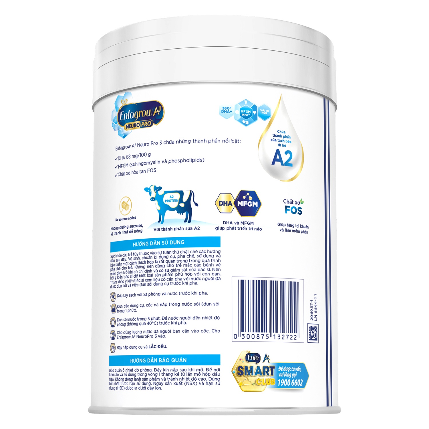 Hướng dẫn pha sữa Enfagrow A2 Neuropro 3