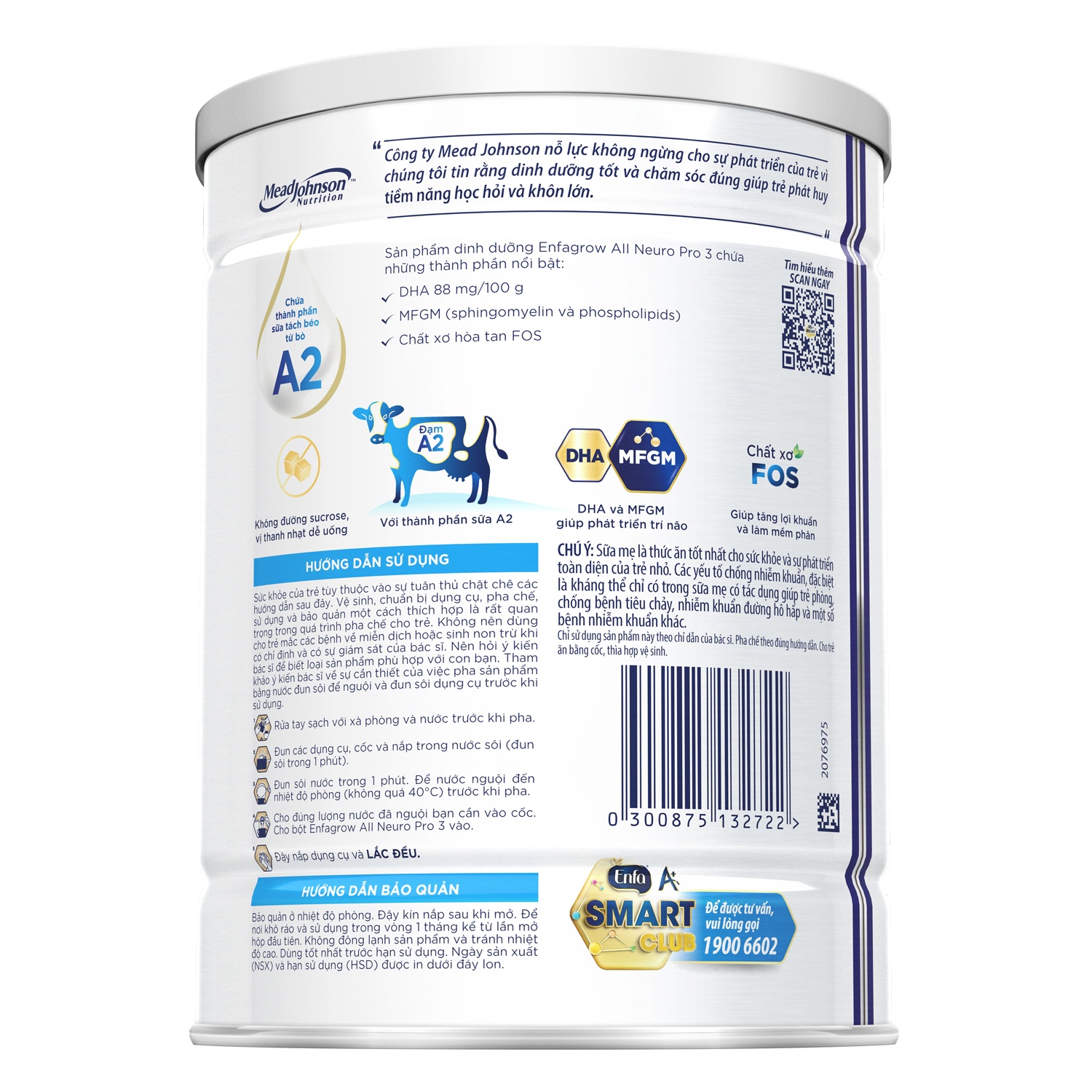 Hướng dẫn pha sữa Enfagrow A2 Neuropro 3