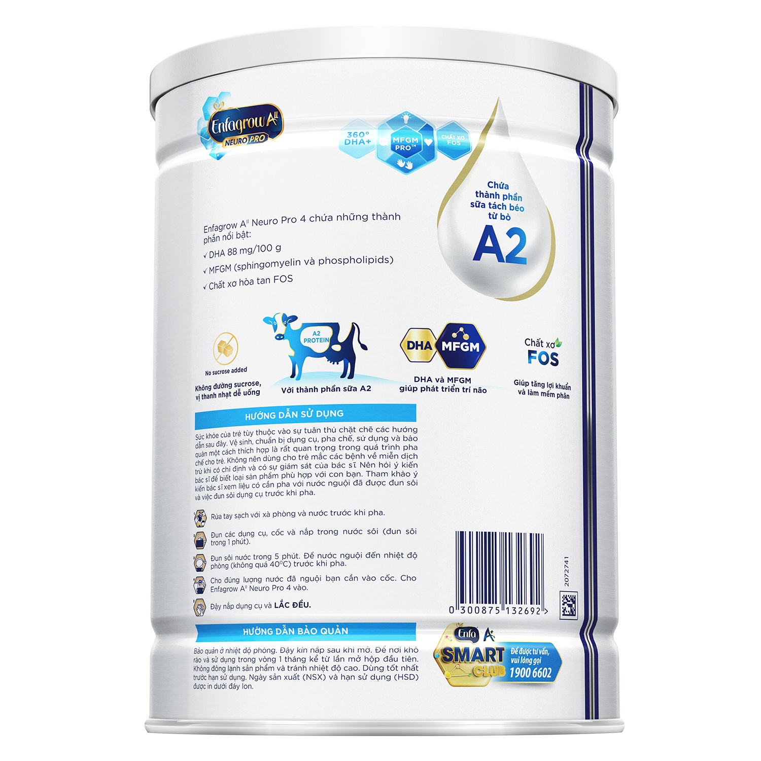 Sữa Enfagrow A2 Neuropro 4 1.7kg cho trẻ từ 3-6 tuổi hình 3