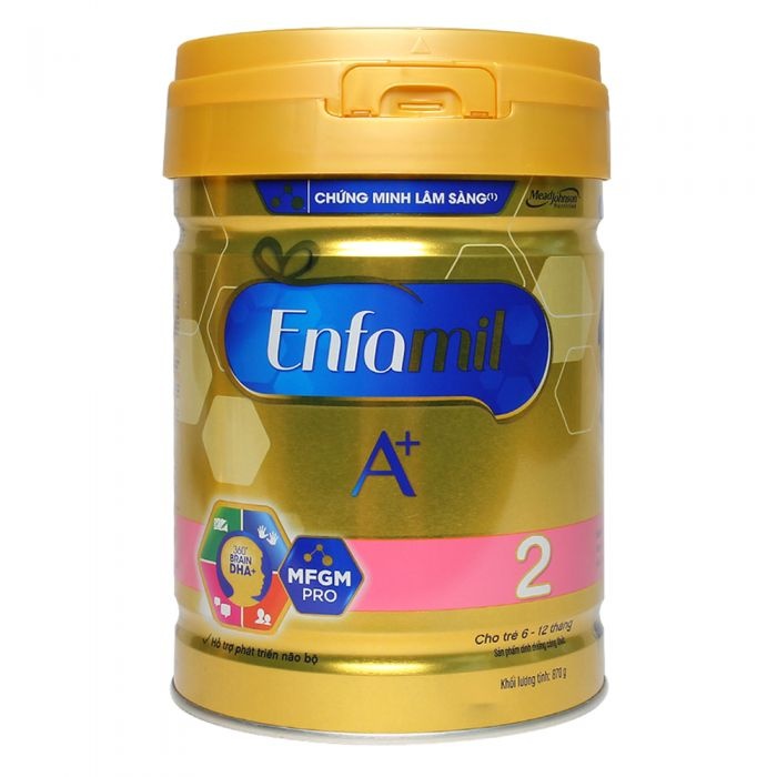 Sữa Enfamil A+ 2 360° Brain DHA+ với MFGM PRO 830-870g Vị Vani cho bé từ 6 - 12 tháng tuổi hình 2