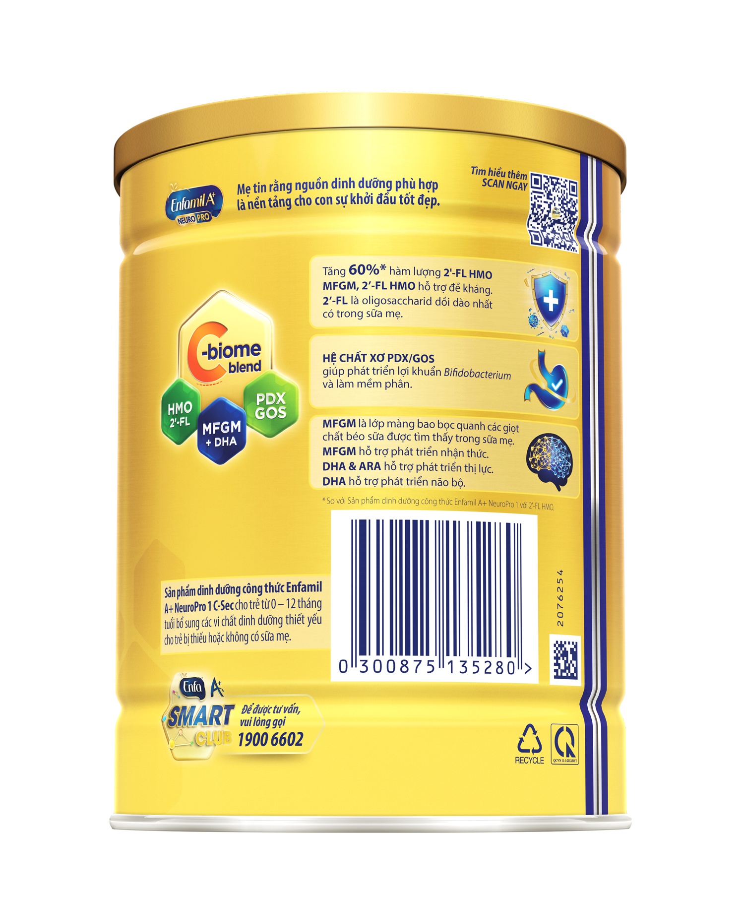 Sữa enfamil A+ NeuroPro C- Sec 400gr cho bé từ 12 tháng tuổi