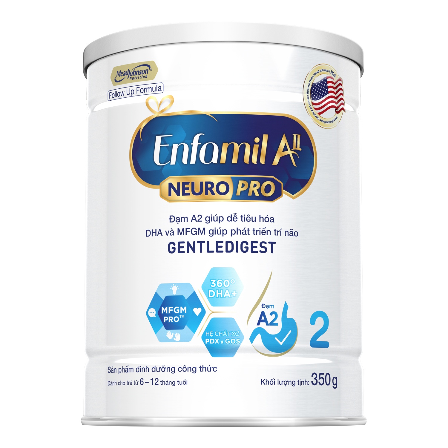 Sữa Enfamil A2 Neuropro 2 350g dành cho trẻ từ 6-12 tháng - Bao bì mới
