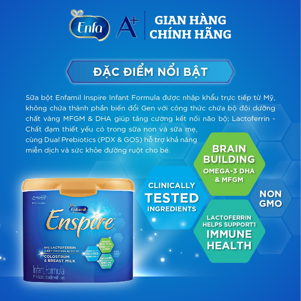 Sữa Enfamil Enspire Infant Formula 581g cho bé 0-12 tháng tuổi hình 3