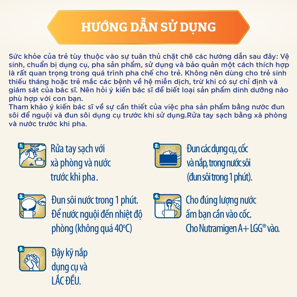 Hướng dẫn sử dụng sữa Enfamil Nutramigen LGG 400g