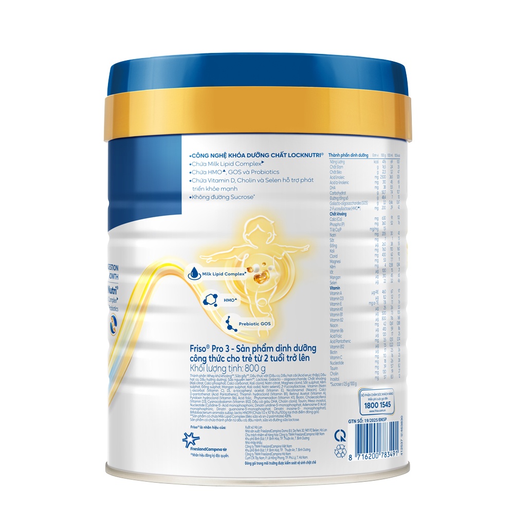 Sữa bột Friso Pro số 3 800g (2Y+) hình 2