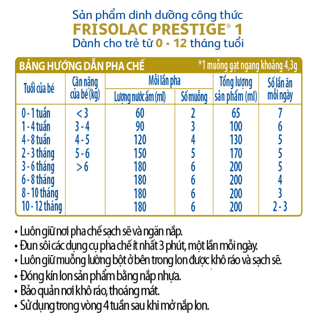 Sữa bột Frisolac Prestige số 1 700g (0-12 tháng) hình 3
