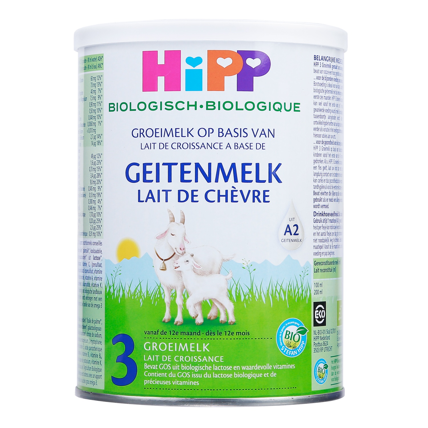 Sữa dê Hipp Organic số 3 400g cho bé trên 12 tháng tuổi hình 1