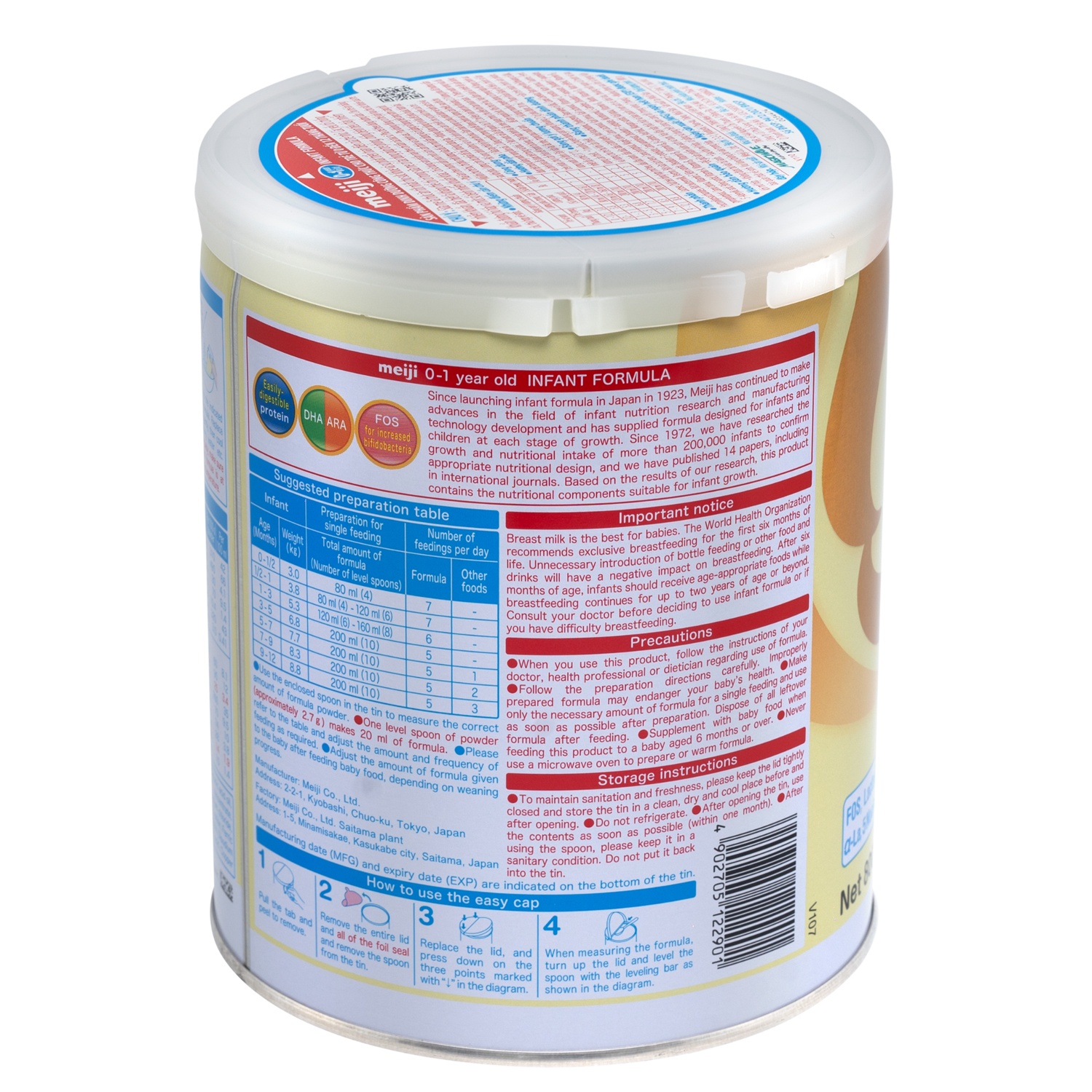Sữa Meiji Infant Formula 800g nhập khẩu cho bé 0-1Y hình 3