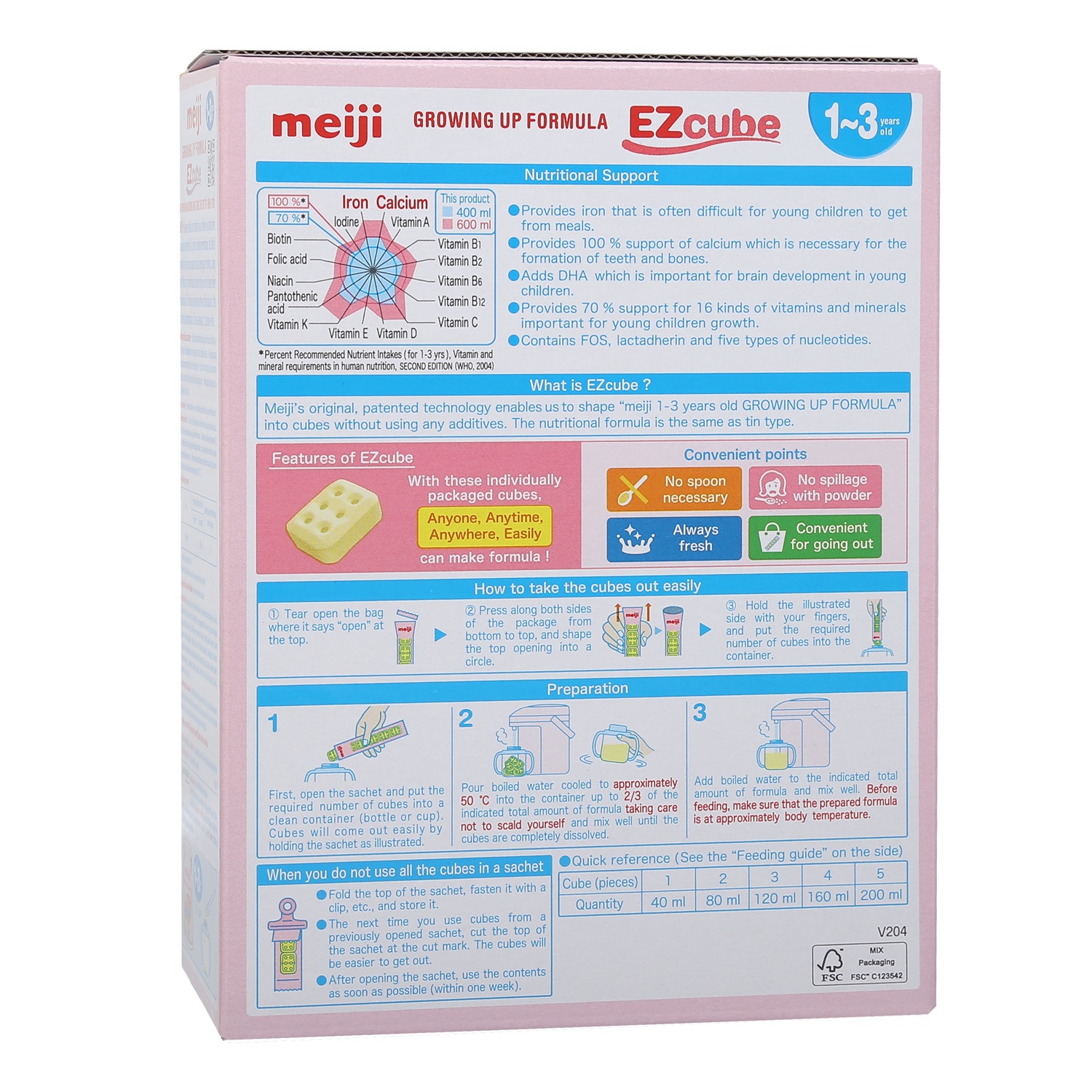 Sữa Meiji thanh Growing Up Formula 448g cho bé 1Y-3Y hình 2