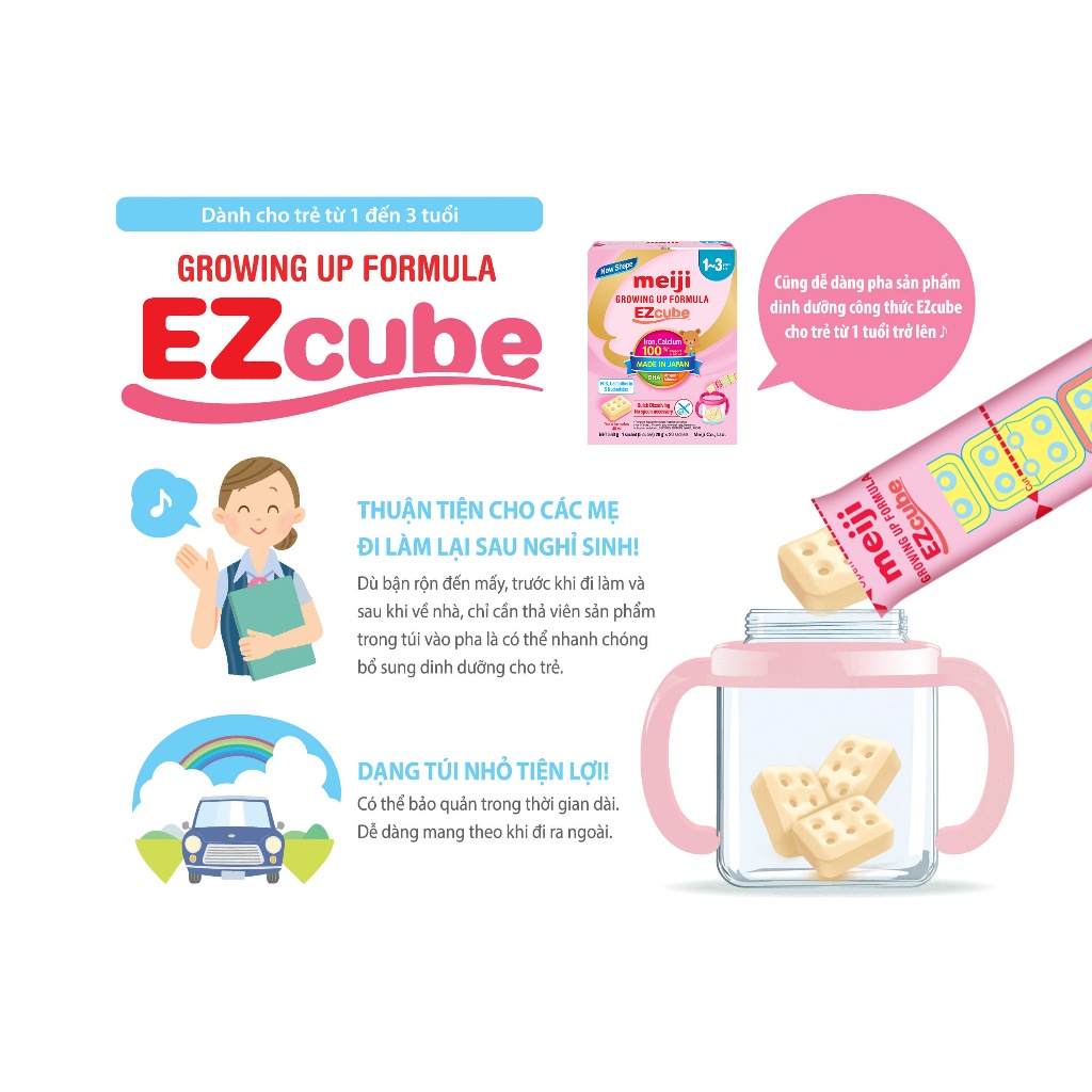 Sữa thanh Meiji EZcube 560g cho bé 1-3 tuổi hình 3