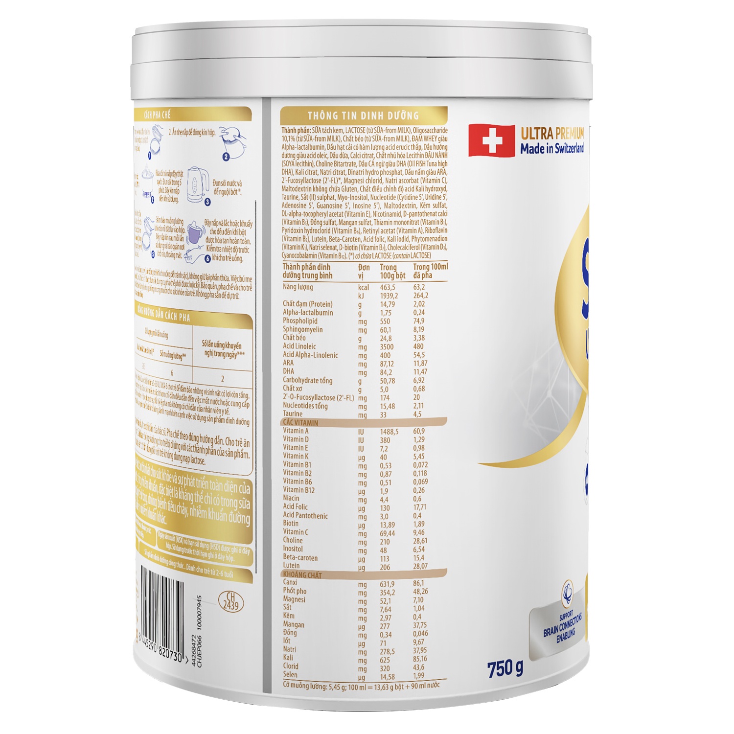 Sữa bột S-26 Ultima 3 750g dành cho bé từ 2-6 tuổi hình 2