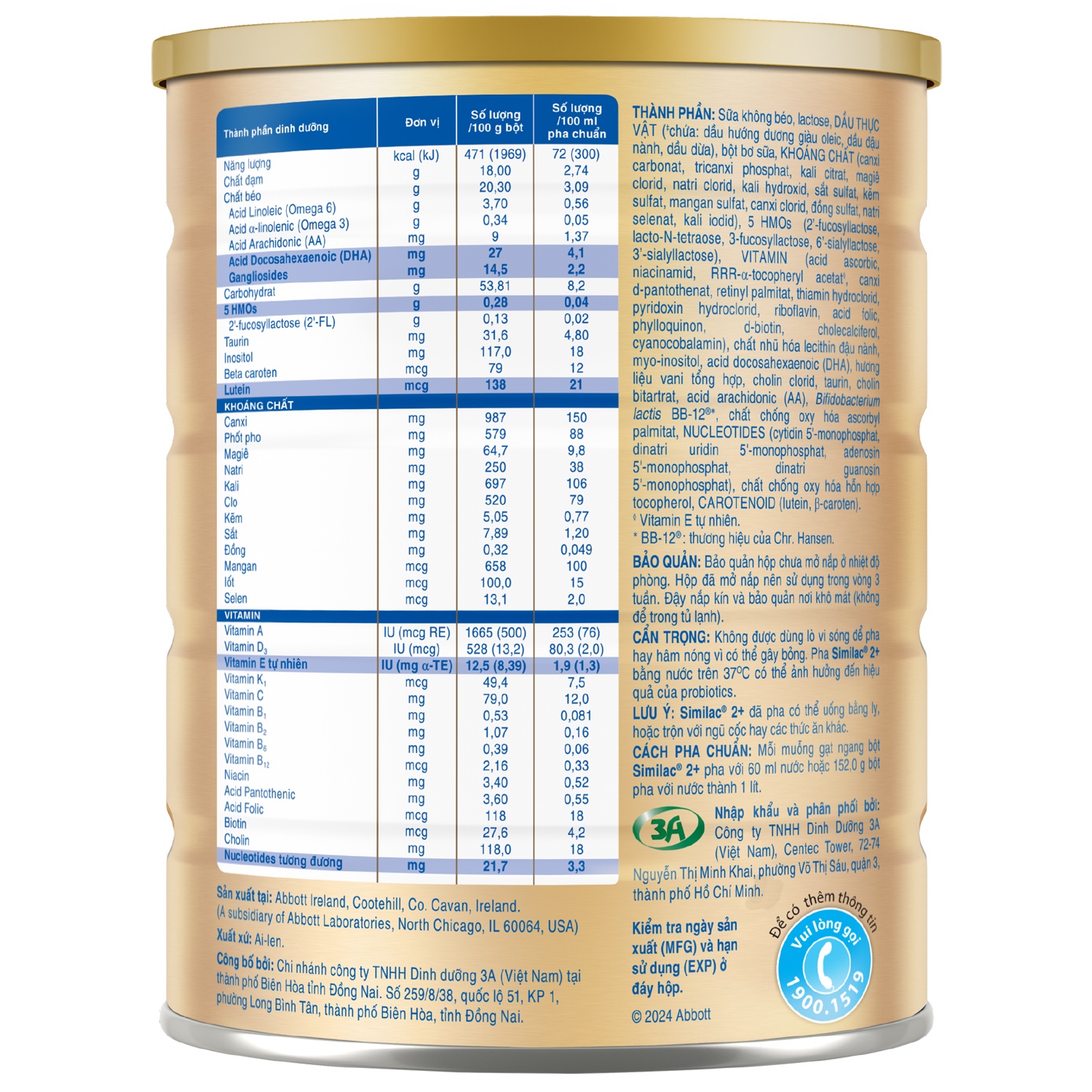 Sữa Similac 5G S4/2+ 900g/850g hình 3