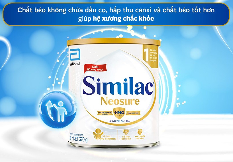 Công dụng của sữa Similac Neosure 370g cho bé 0-12 tháng tuổi