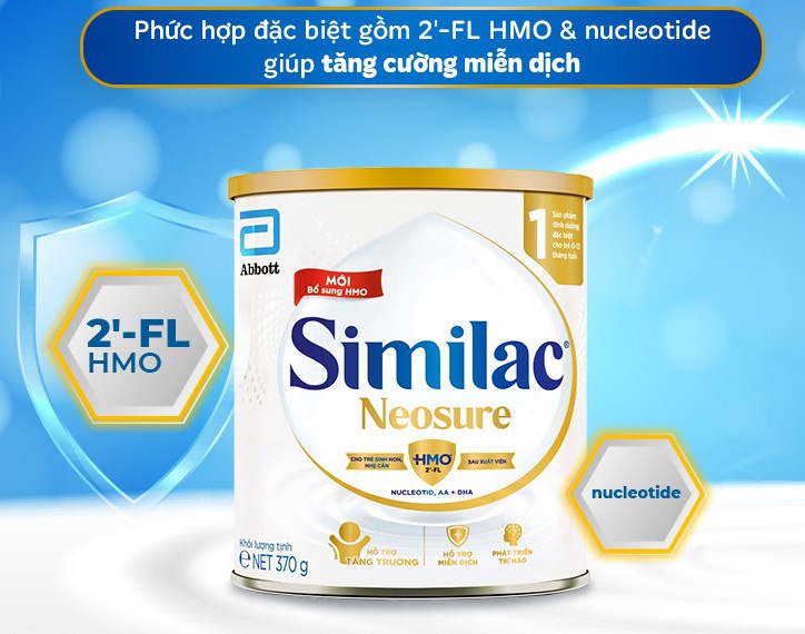 Công dụng của sữa Similac Neosure 370g cho bé 0-12 tháng tuổi