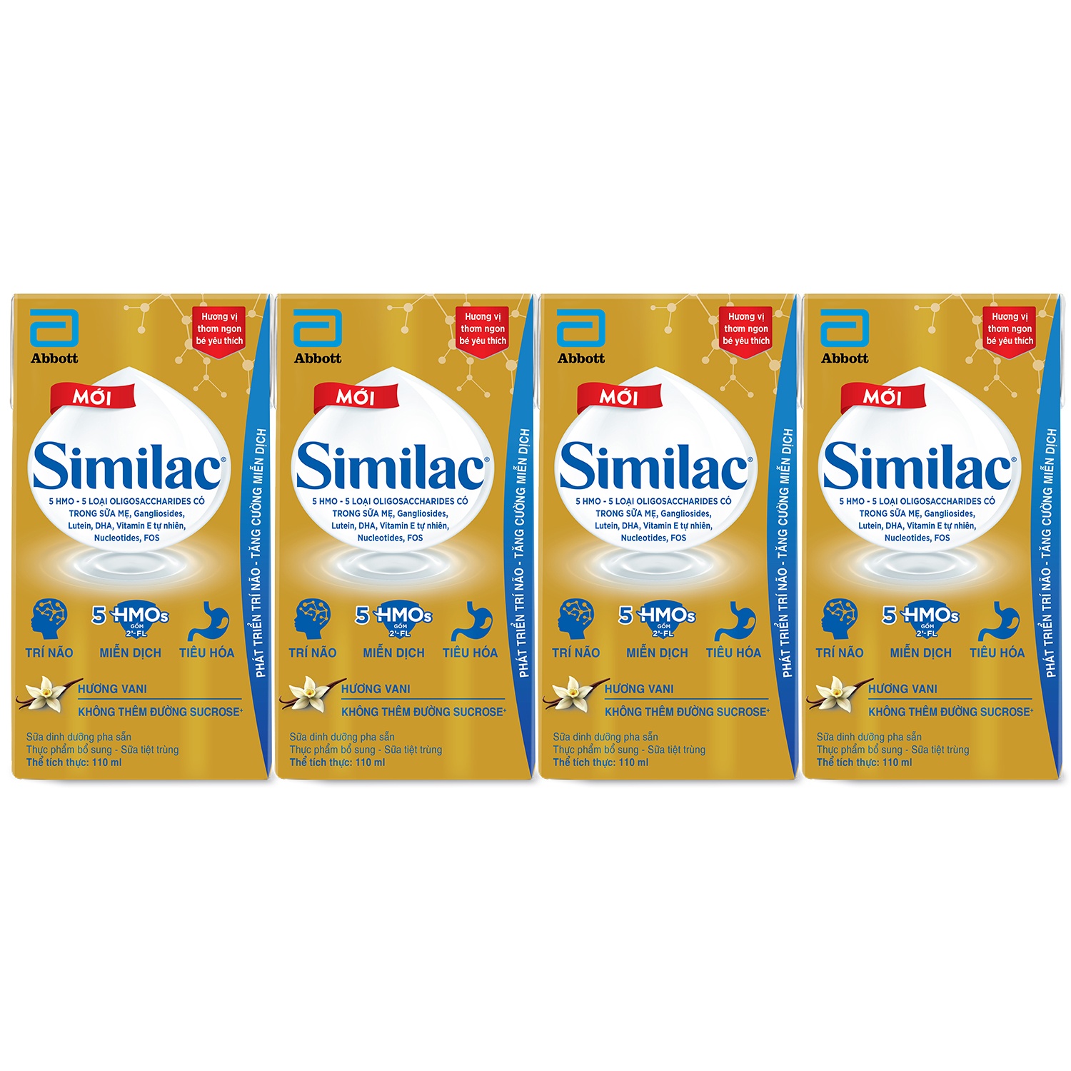 Sữa nước Similac Eye-Q HMO hương vani 4x110ml cho bé trên 1 tuổi hình 2