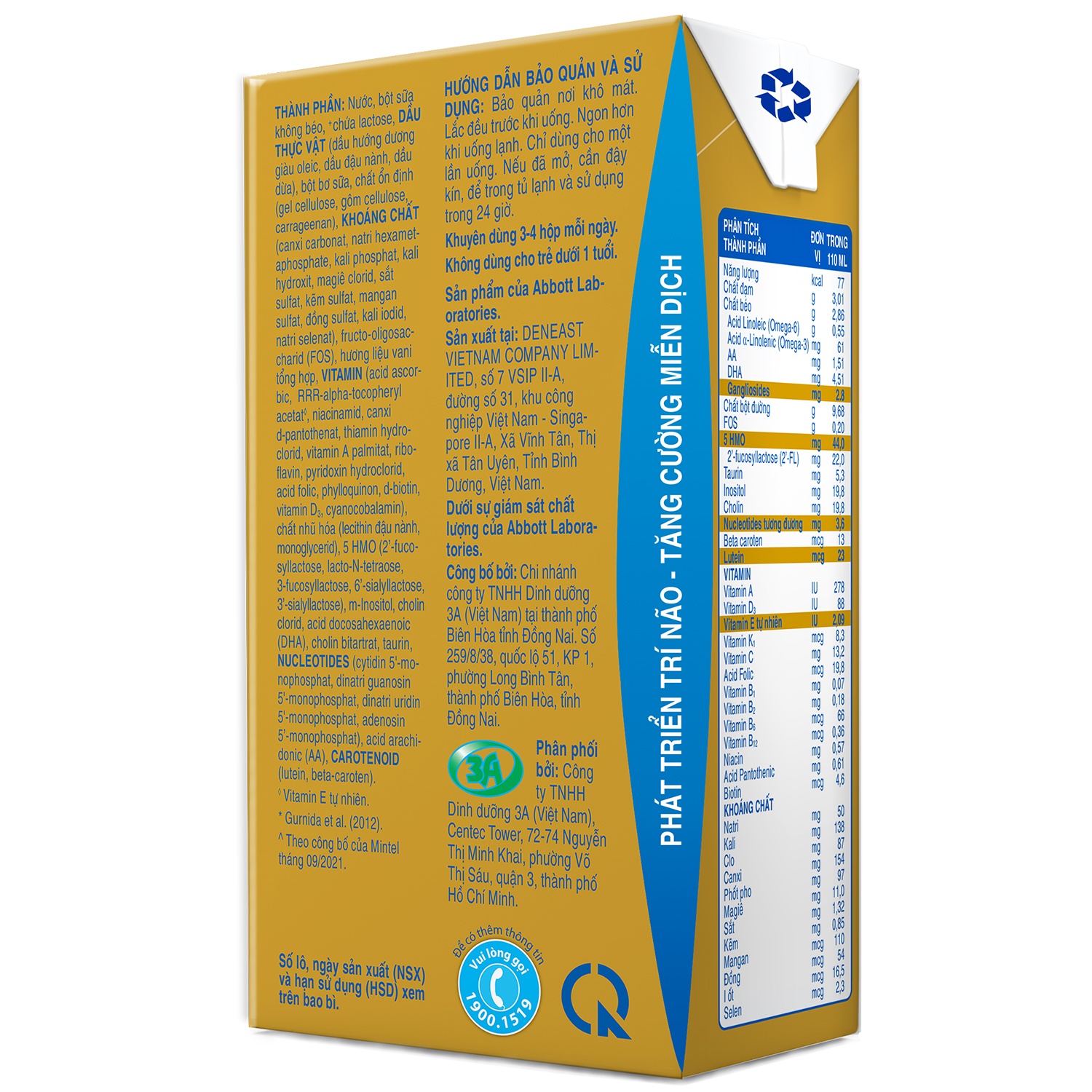 Sữa nước Similac Eye-Q HMO hương vani 4x110ml cho bé trên 1 tuổi hình 3