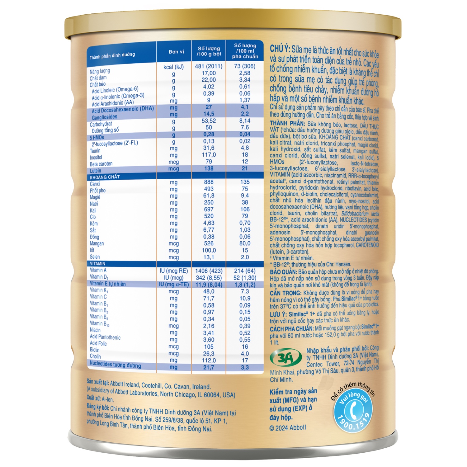 Sữa Similac 5G 1+ 800g hình 3