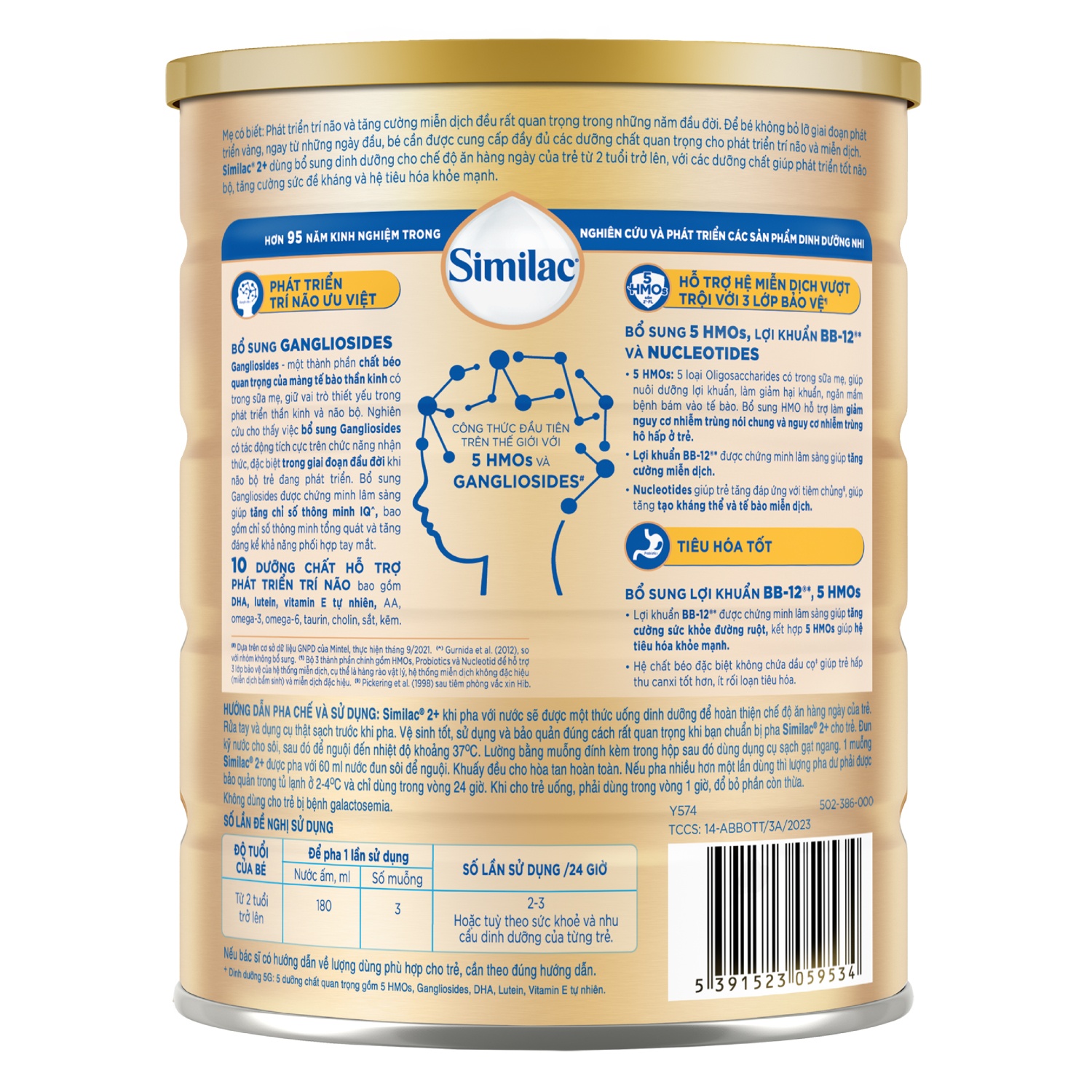 Công dụng nổi bật của sữa Similac 5G số 2+