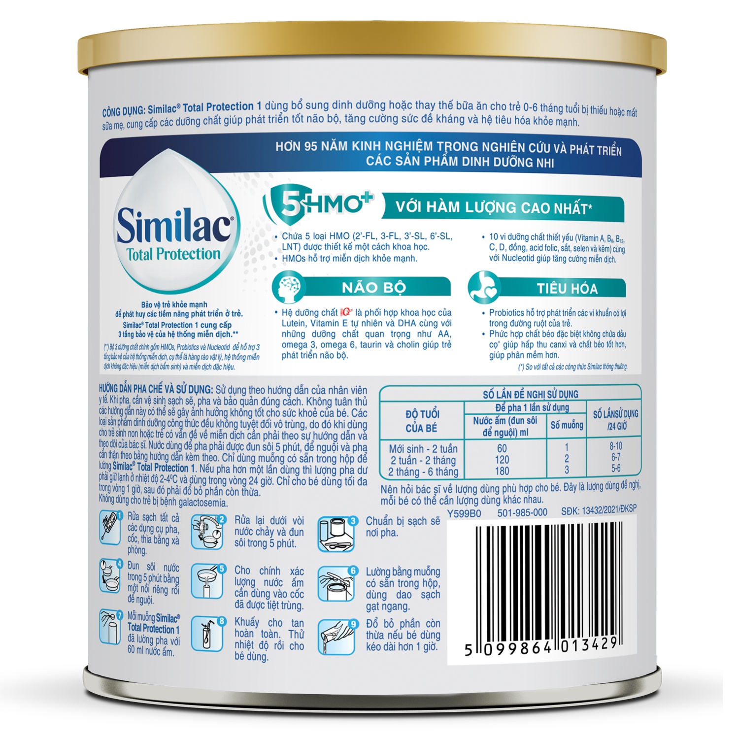 Sữa Similac Total Protection số 1 400g (cho bé 0-6 tháng tuổi) hình 3