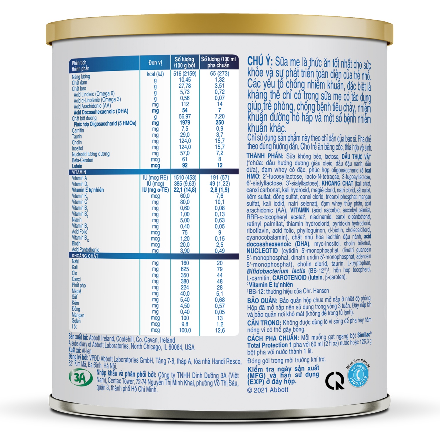 Sữa Similac Total Protection số 1 400g (cho bé 0-6 tháng tuổi) hình 4