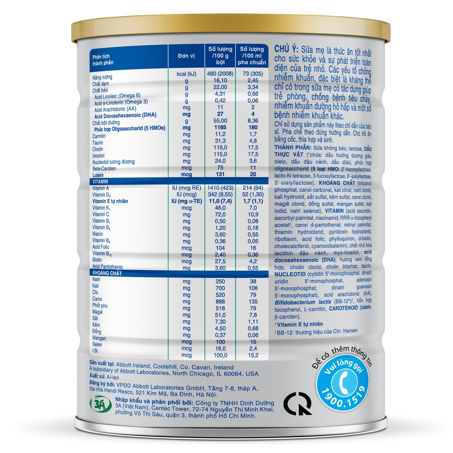 Sữa Similac Total Protection số 3 900g (dành cho bé 1-2 tuổi) hình 3