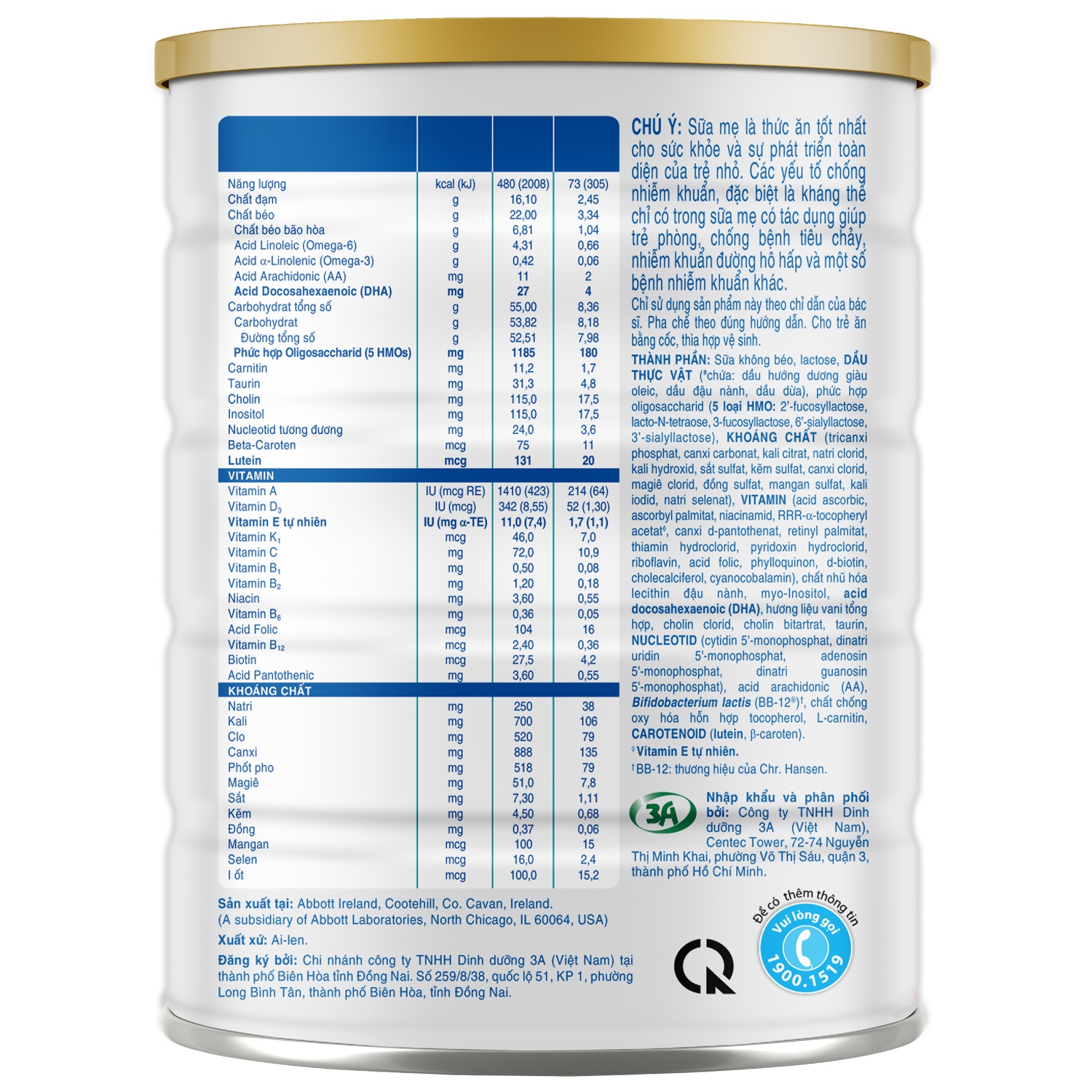 Sữa Similac Total Protection số 1 850g dành cho bé 1-2 tuổi (Mẫu mới)