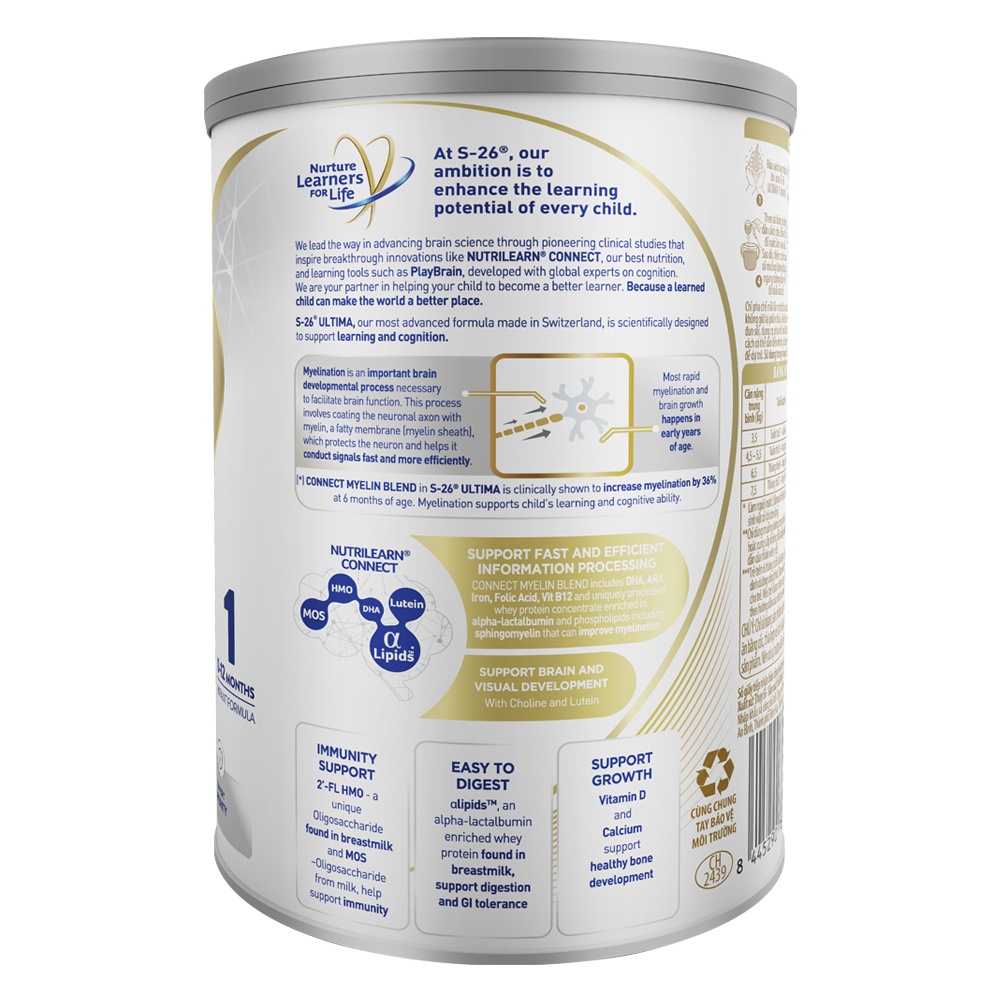 Sữa bột S-26 Ultima 1 350g dành cho bé từ 0-12 tháng tuổi hình 3