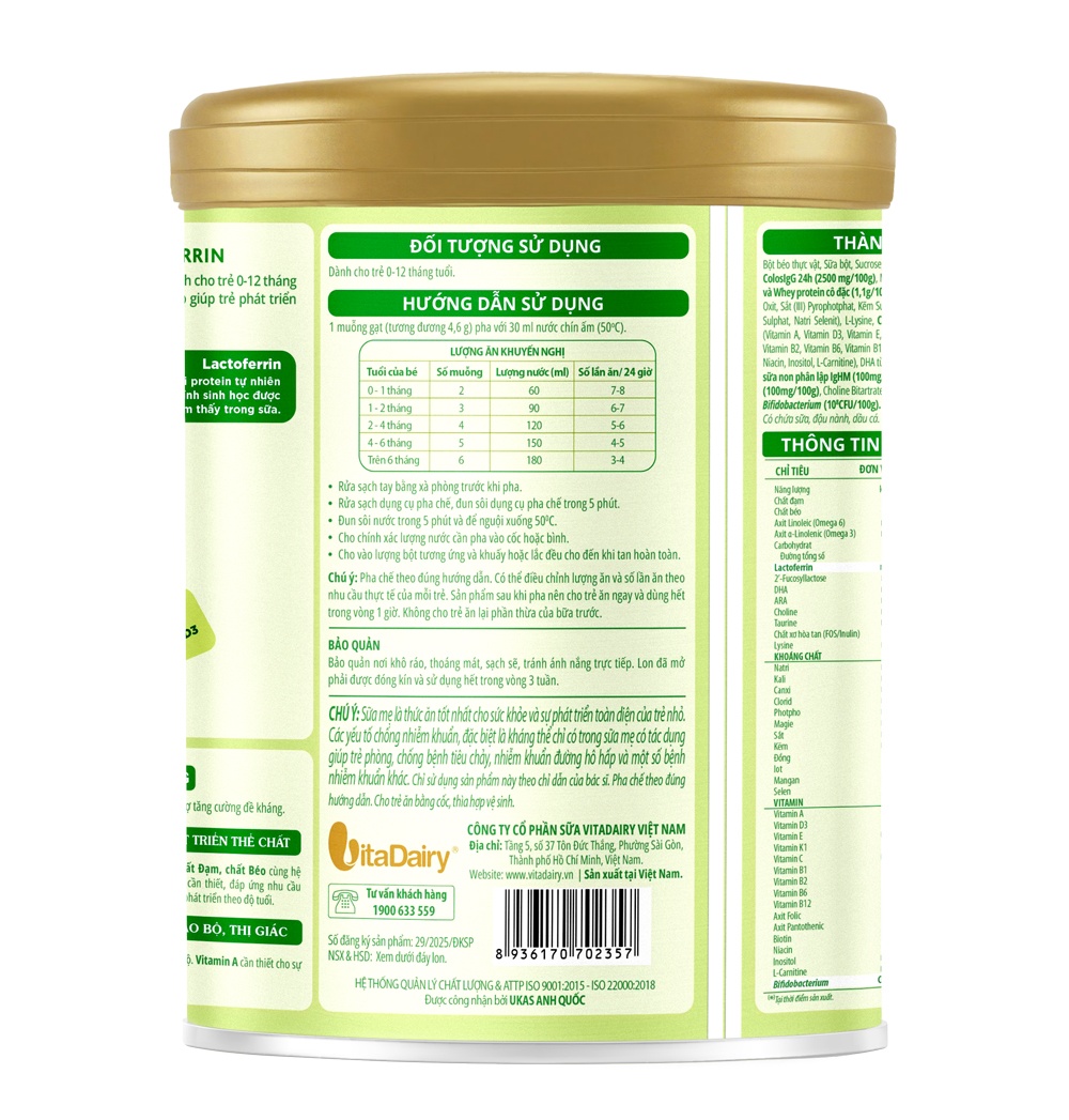 Sữa bột ColosBaby Lactoferrin 0+ 800g hình 3