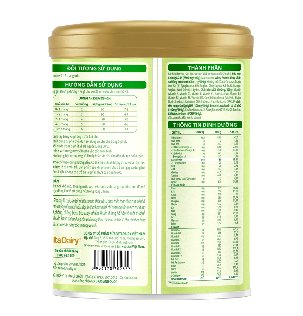 Sữa bột ColosBaby Lactoferrin 0+ 800g hình 2