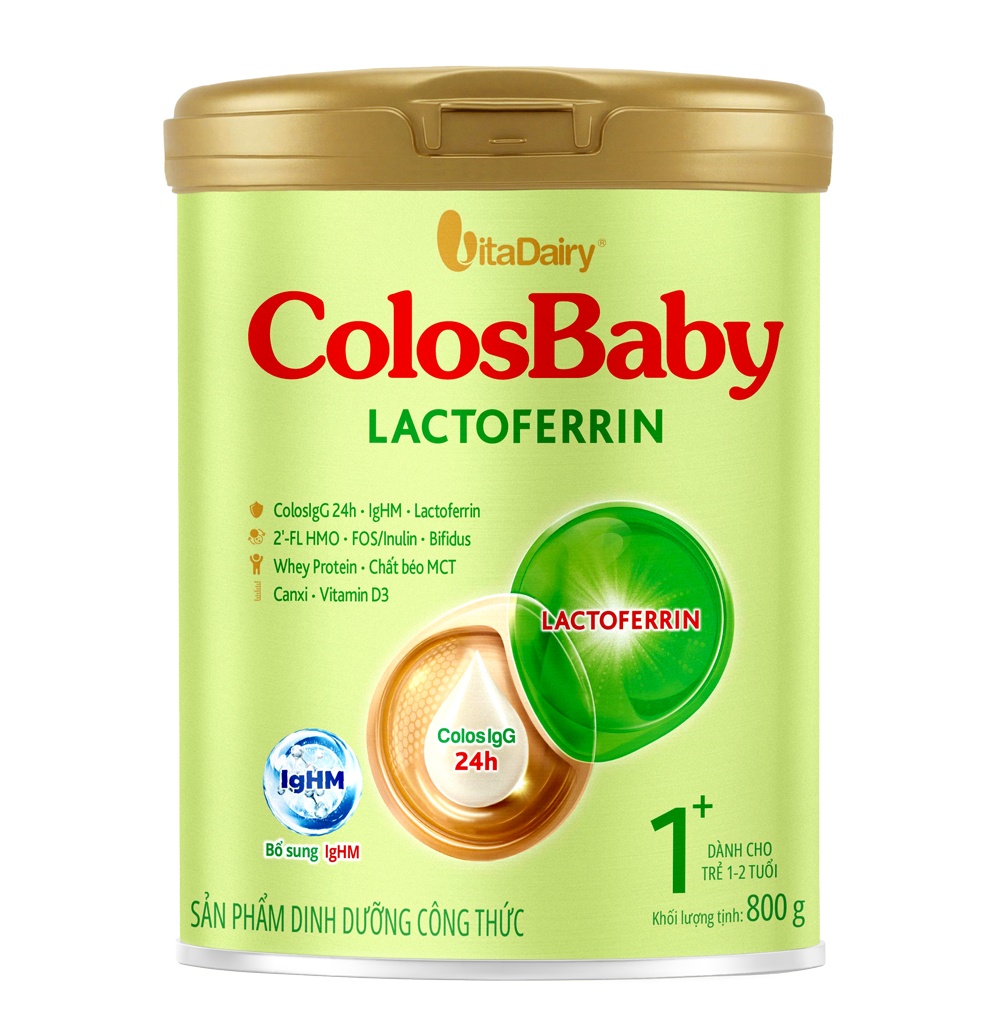 Sữa bột ColosBaby Lactoferrin 1+ 800g dành cho bé từ 1-2 tuổi hình 1