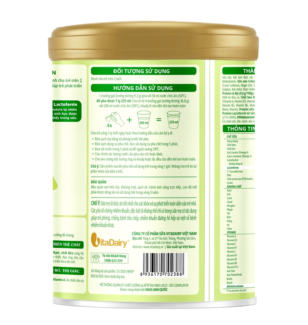 Sữa bột ColosBaby Lactoferrin 2+ 800g dành cho bé 2Y+ hình 4