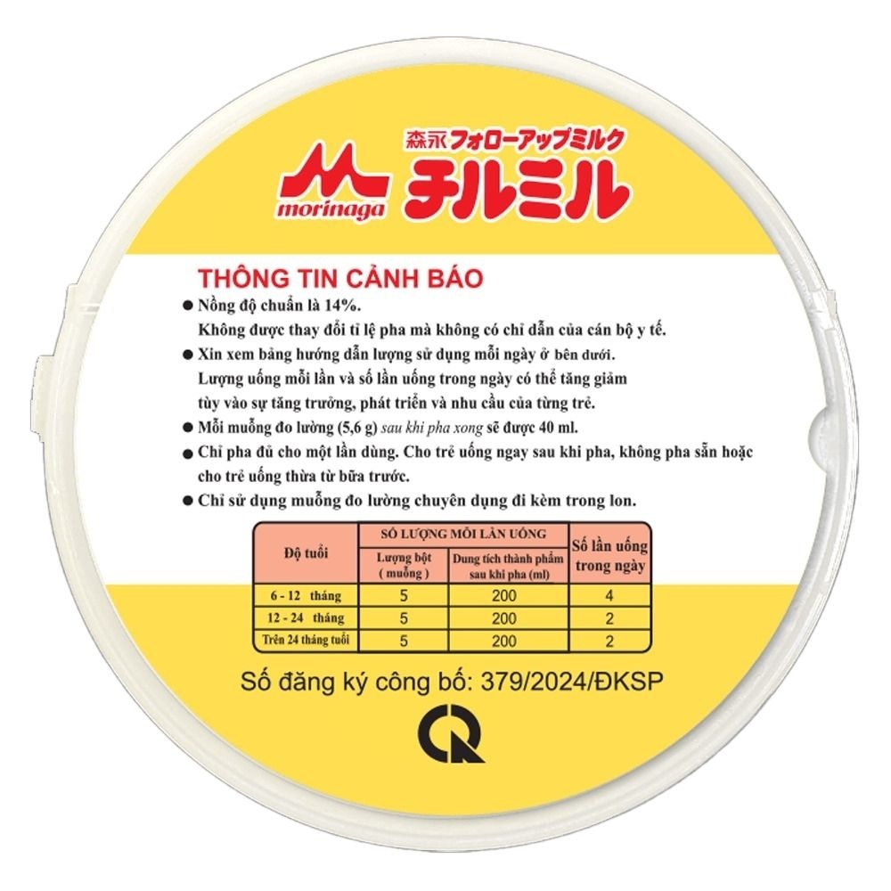 công thức pha sữa morinaga chilmil số 2 850g