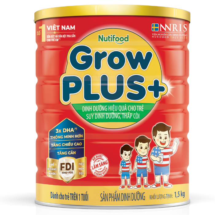 Sữa Grow Plus đỏ 1.5kg cho bé trên 1 tuổi hình 1
