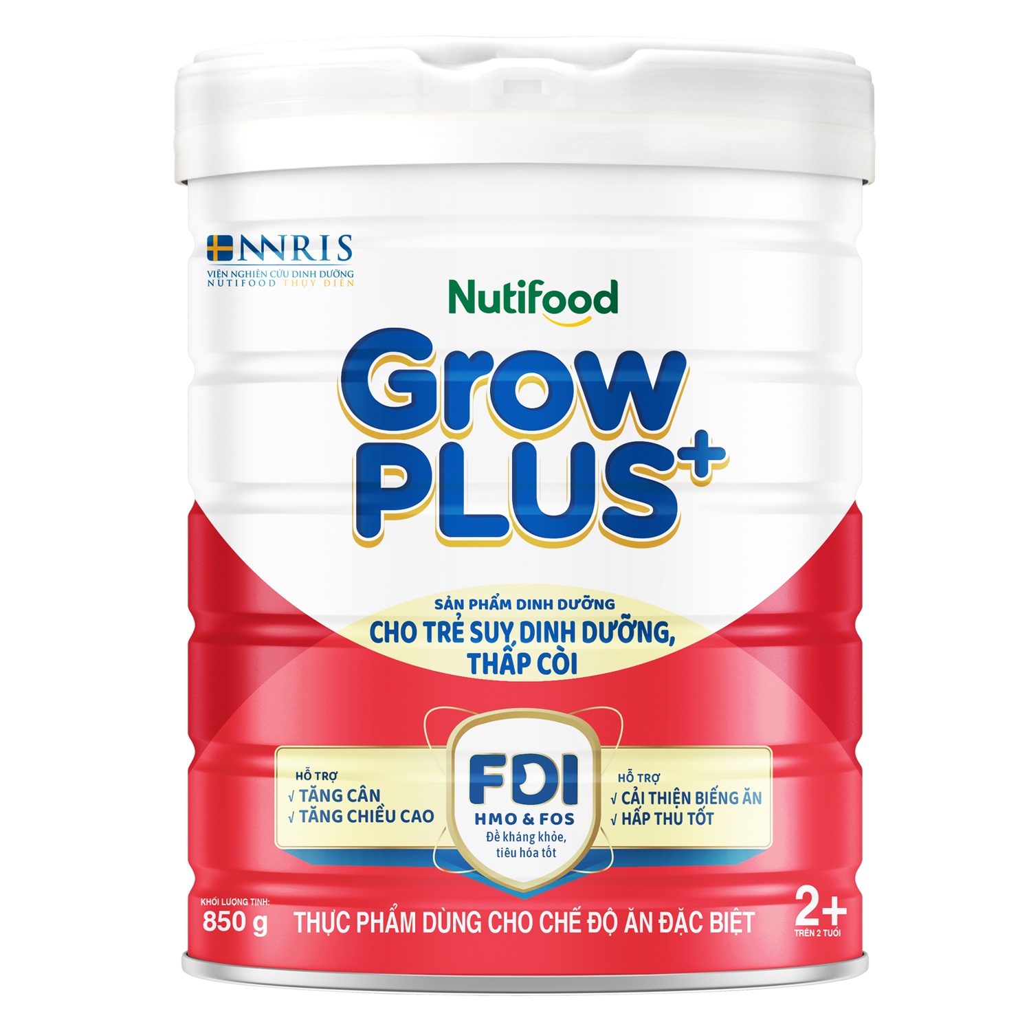 Sữa bột Nutifood Grow Plus đỏ 2+ 900g