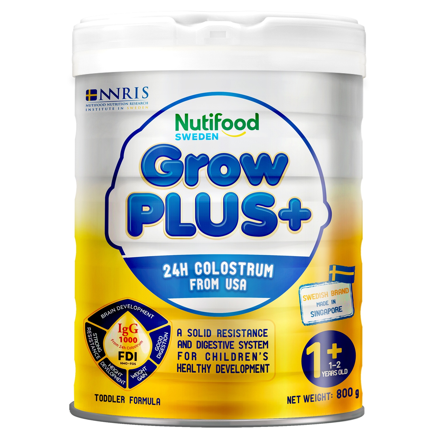 Sữa bột Nutifood Grow Plus+ Vàng (Sữa non) 800g cho bé trên 1 tuổi hình 1