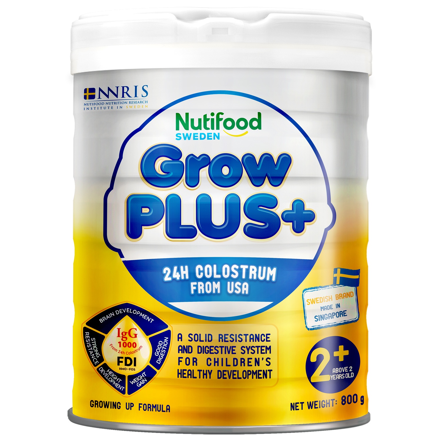 Sữa bột Nutifood Grow Plus+ Vàng (Sữa non) 800g cho bé trên 2 tuổi hình 1