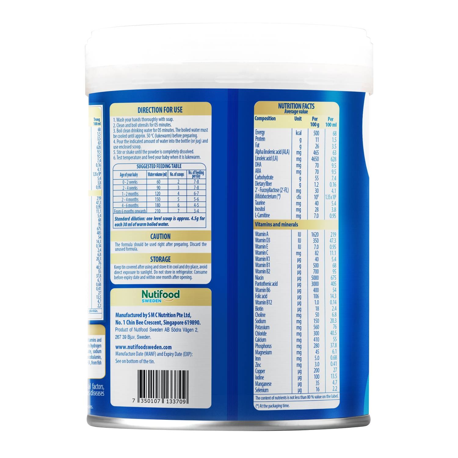 Sữa bột Nutifood GrowPlus+ Boosting Digestion 400g (0-12M) hình 2