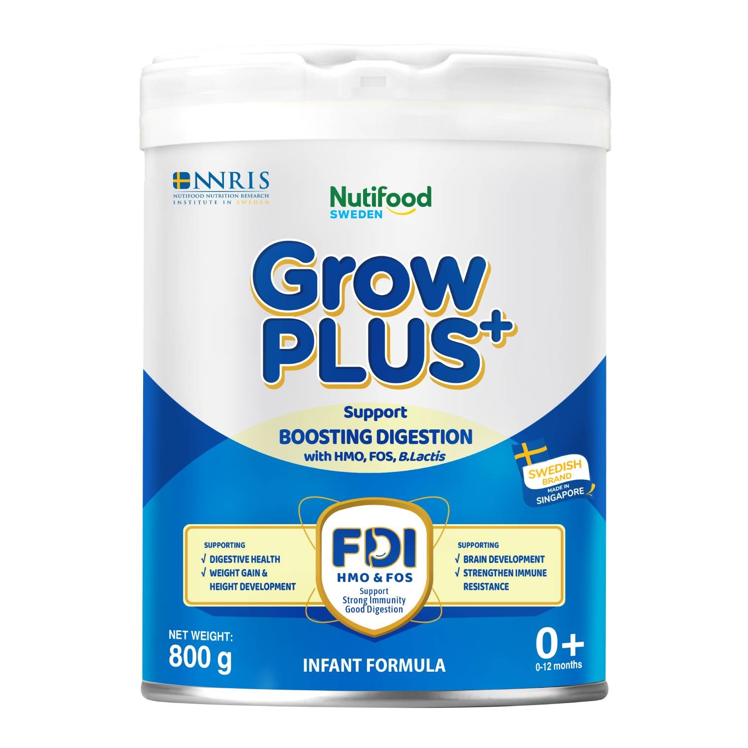 Sữa bột Nutifood GrowPlus+ Boosting Digestion 800g (0-12M)