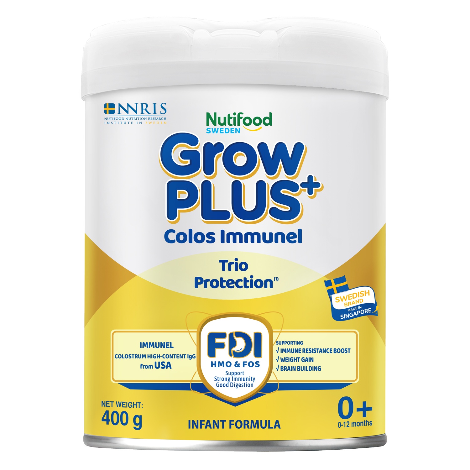 Sữa bột Nutifood GrowPlus+ Colos Immunel 0+ 400g cho bé 0-12 tháng hình 2