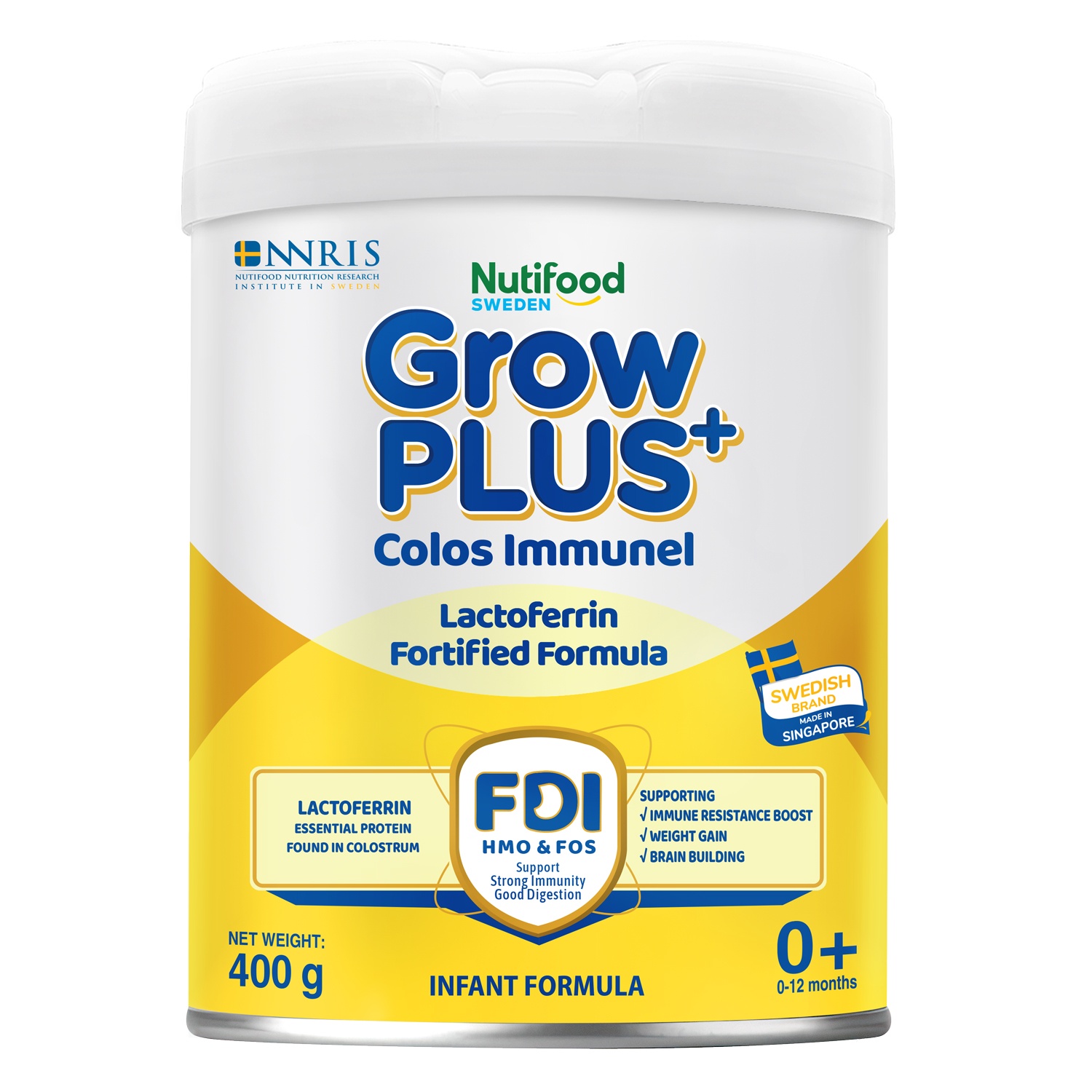 Sữa bột Nutifood GrowPlus+ Colos Immunel 0+ 400g cho bé 0-12 tháng hình 1