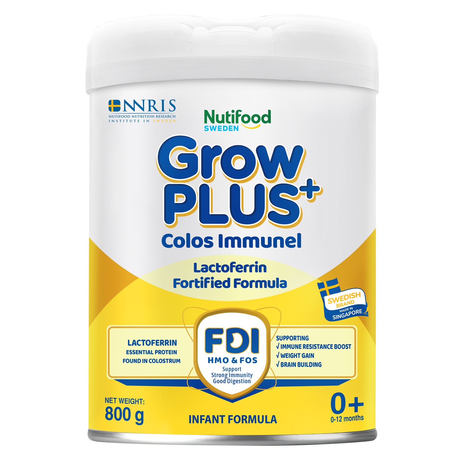 Sữa bột Nutifood GrowPlus+ Colos Immunel 0+ 800g cho bé 0-12 tháng hình 1